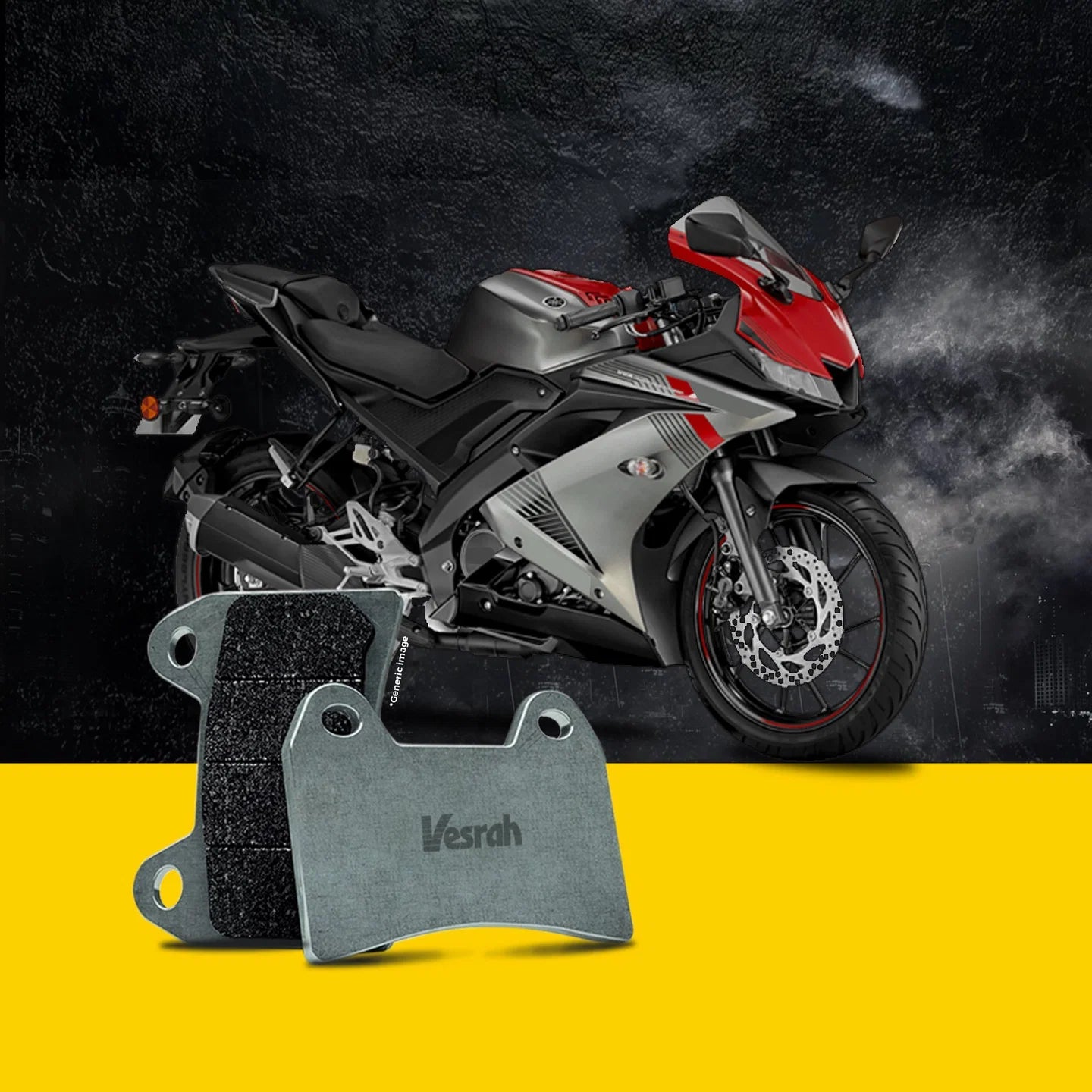 YAMAHA R15 V3 REAR VESRAH BRAKE PAD (CERAMIC)